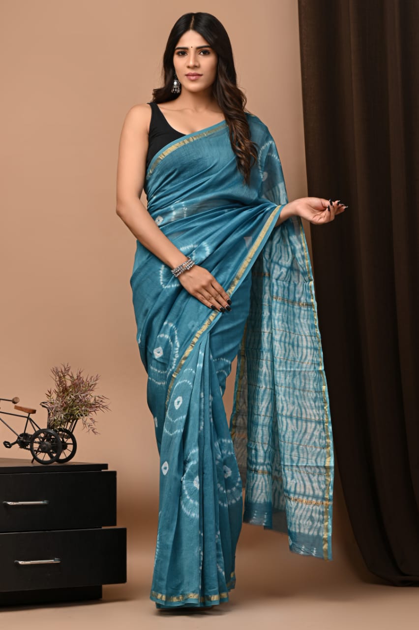 Chanderi silk saree - Eshana Collections