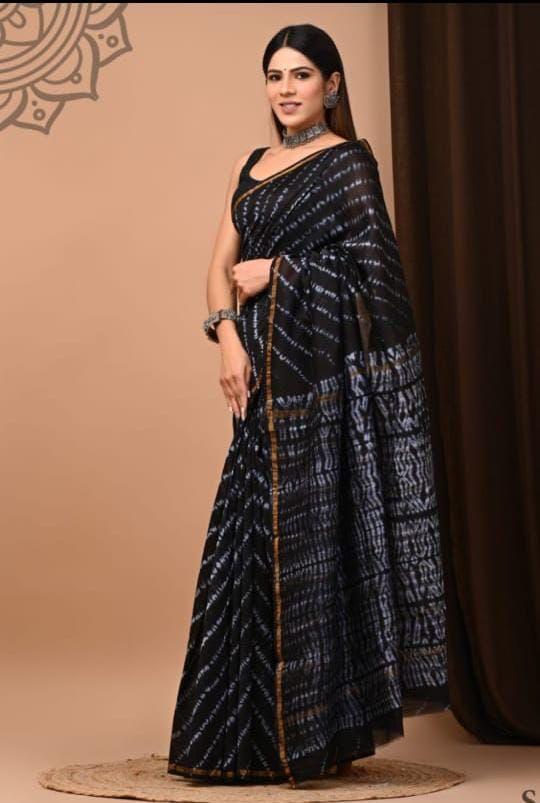 Chanderi silk saree - Eshana Collections