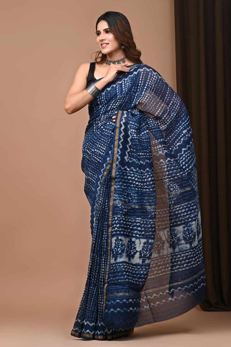 Chanderi silk saree - Eshana Collections