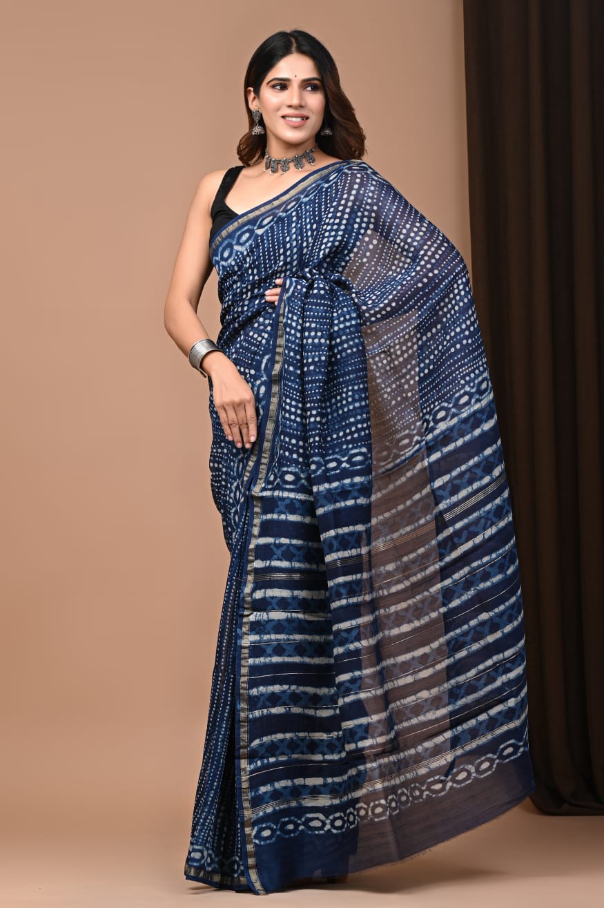 Chanderi silk saree - Eshana Collections