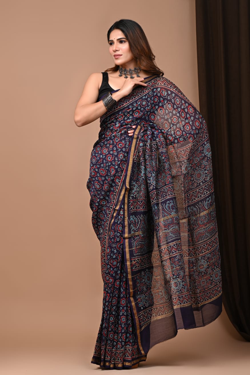 Chanderi silk saree - Eshana Collections