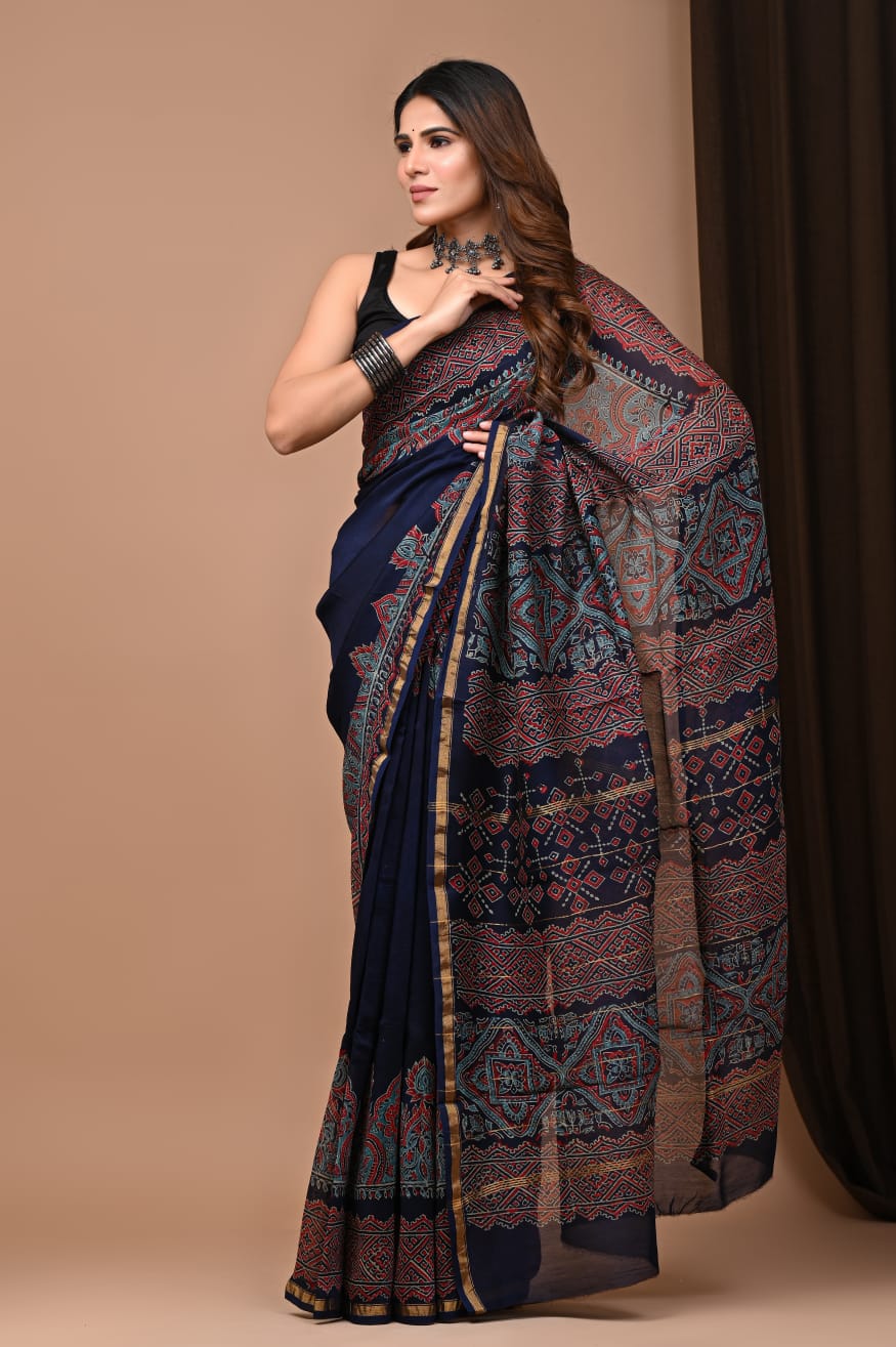 Chanderi silk saree - Eshana Collections
