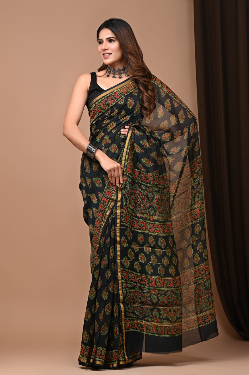Chanderi silk saree - Eshana Collections