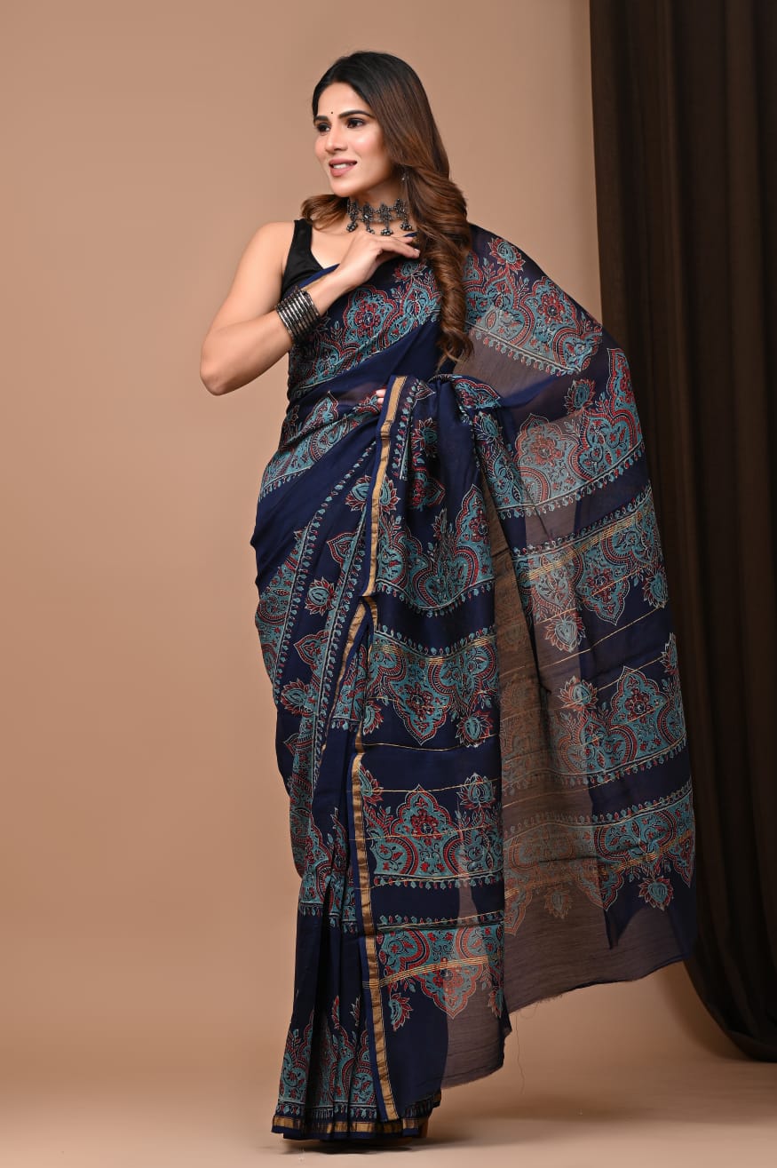 Chanderi silk saree - Eshana Collections