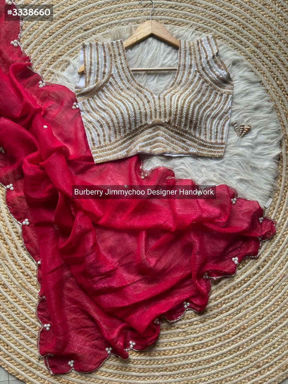 Designer crushed crunchy Georgette - Eshana Collections