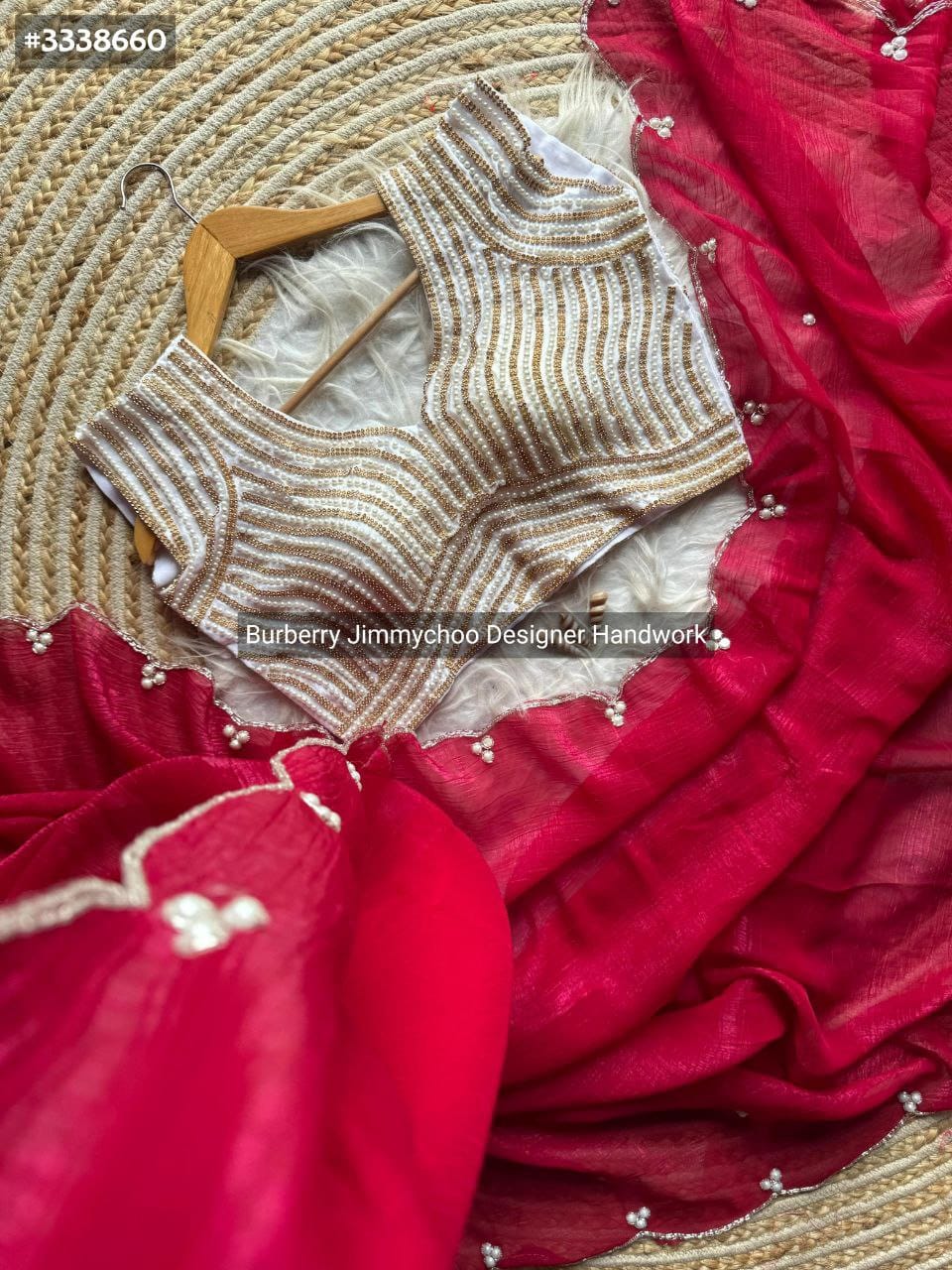 Designer crushed crunchy Georgette - Eshana Collections