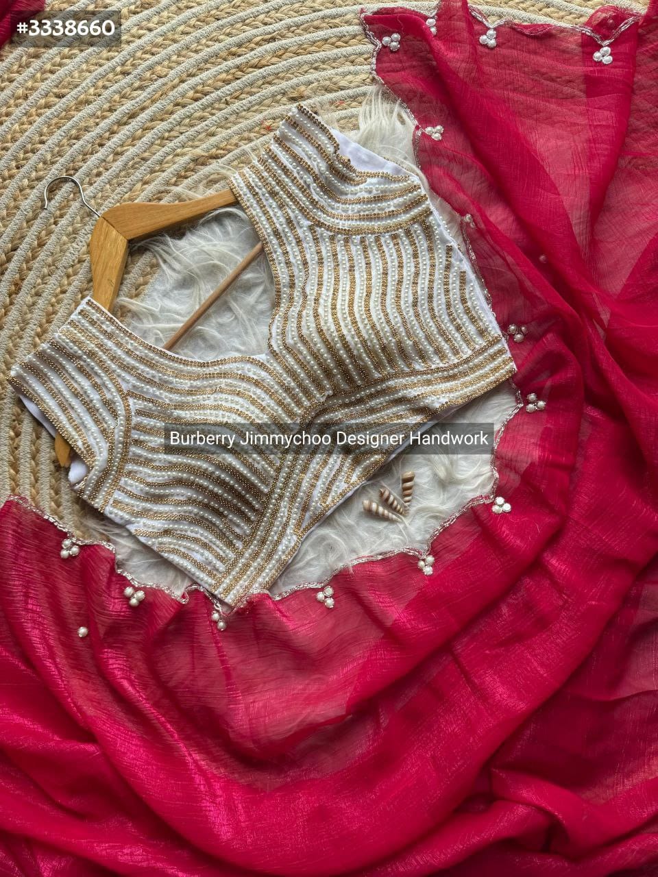 Designer crushed crunchy Georgette - Eshana Collections