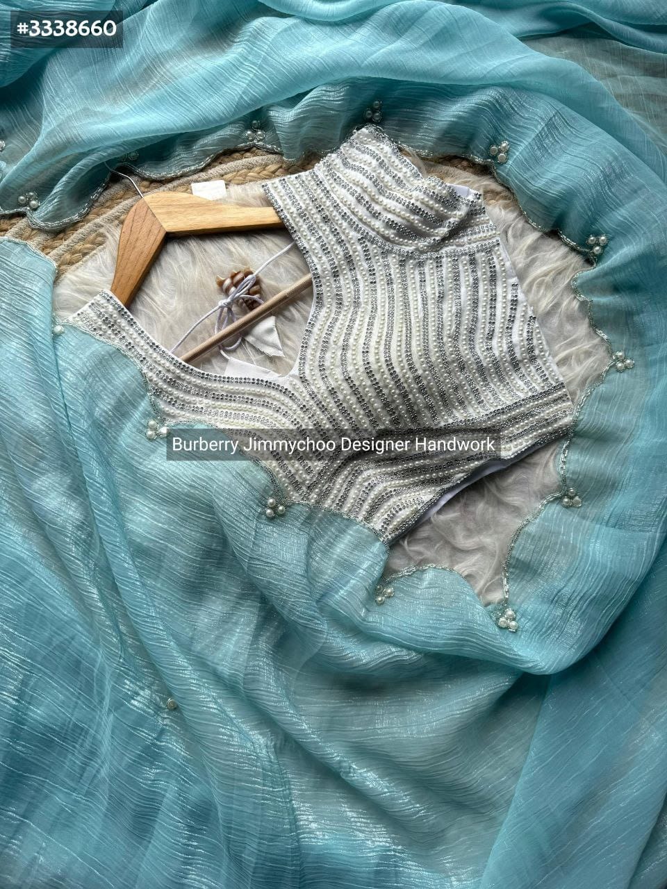 Designer crushed crunchy Georgette - Eshana Collections