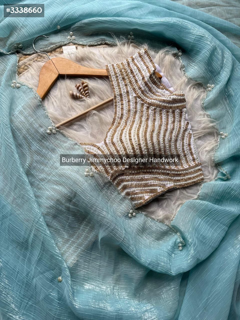 Designer crushed crunchy Georgette - Eshana Collections