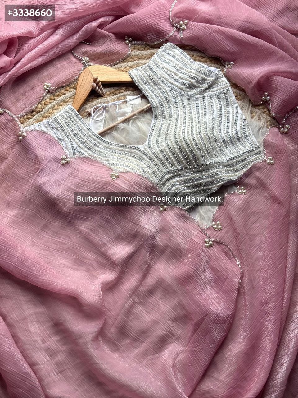 Designer crushed crunchy Georgette - Eshana Collections