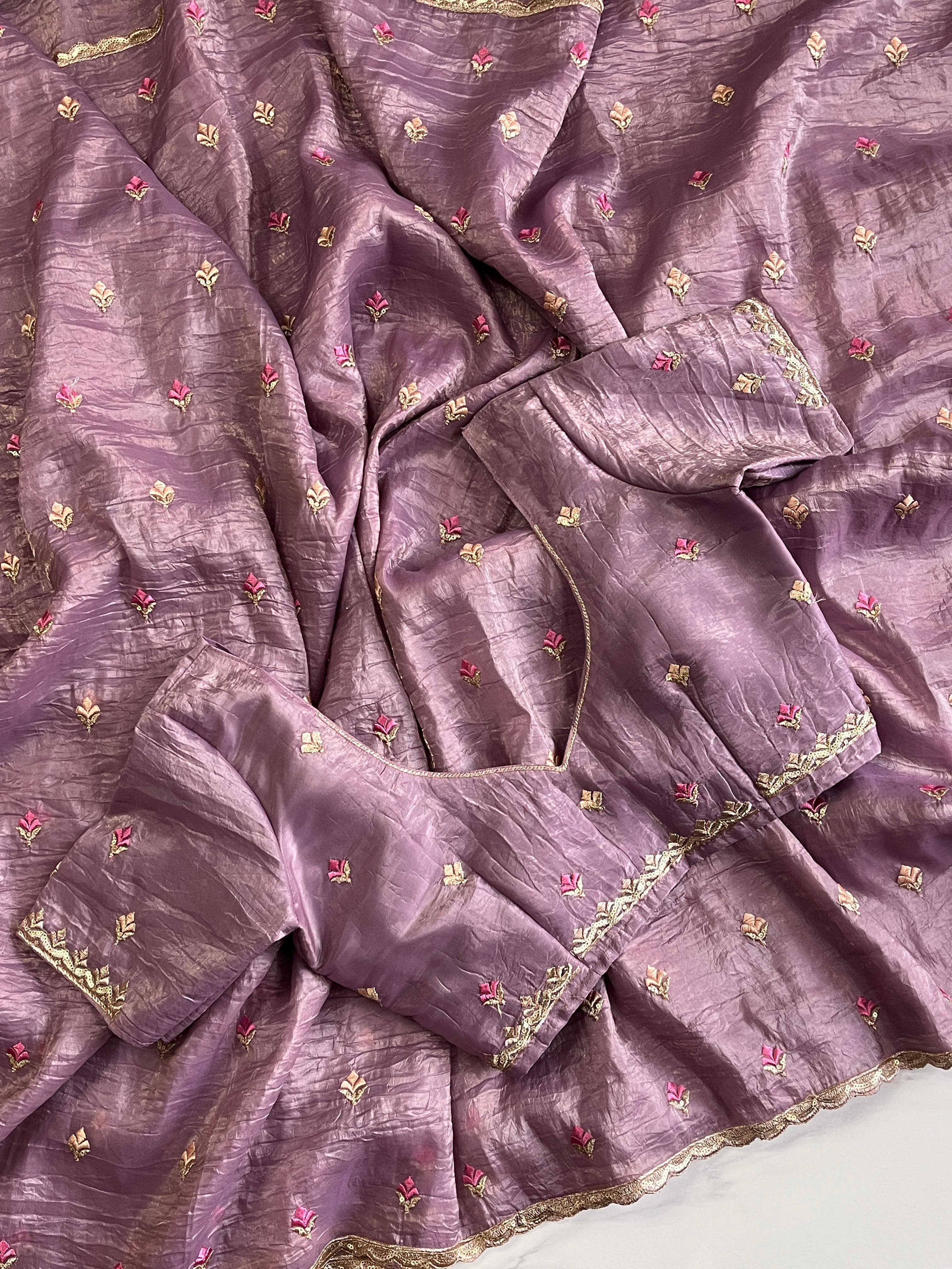 Chiffon crushed sarees - Eshana Collections
