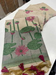 Cotton jamdani silk saree - Eshana Collections