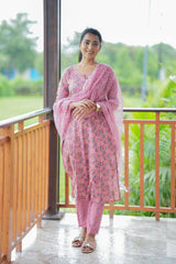 Readymade salwar in baby pink colour - Eshana Collections