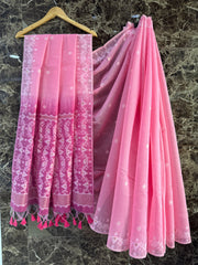 Cotton sarees in jamdani weaving - Eshana Collections