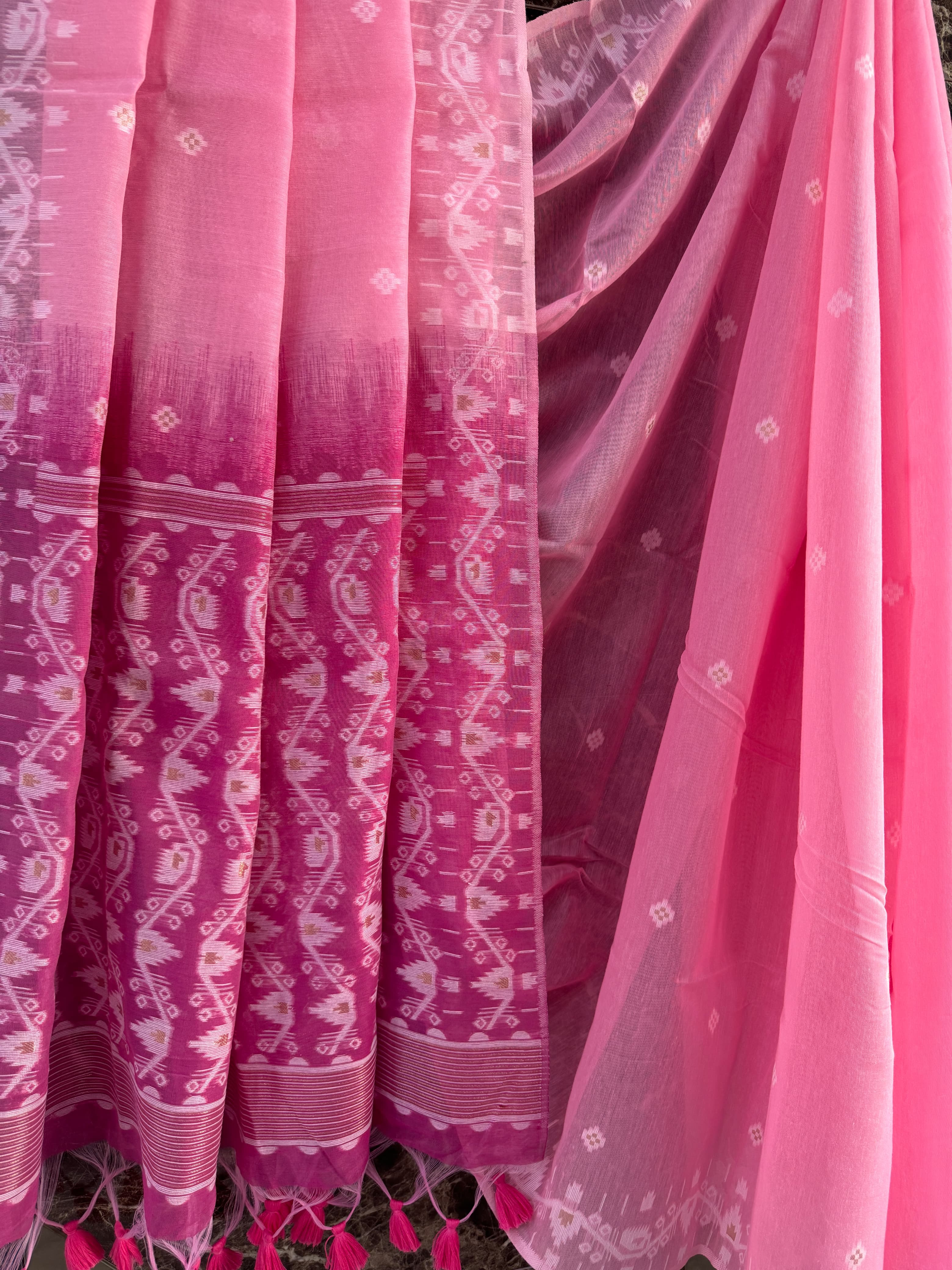 Cotton sarees in jamdani weaving - Eshana Collections