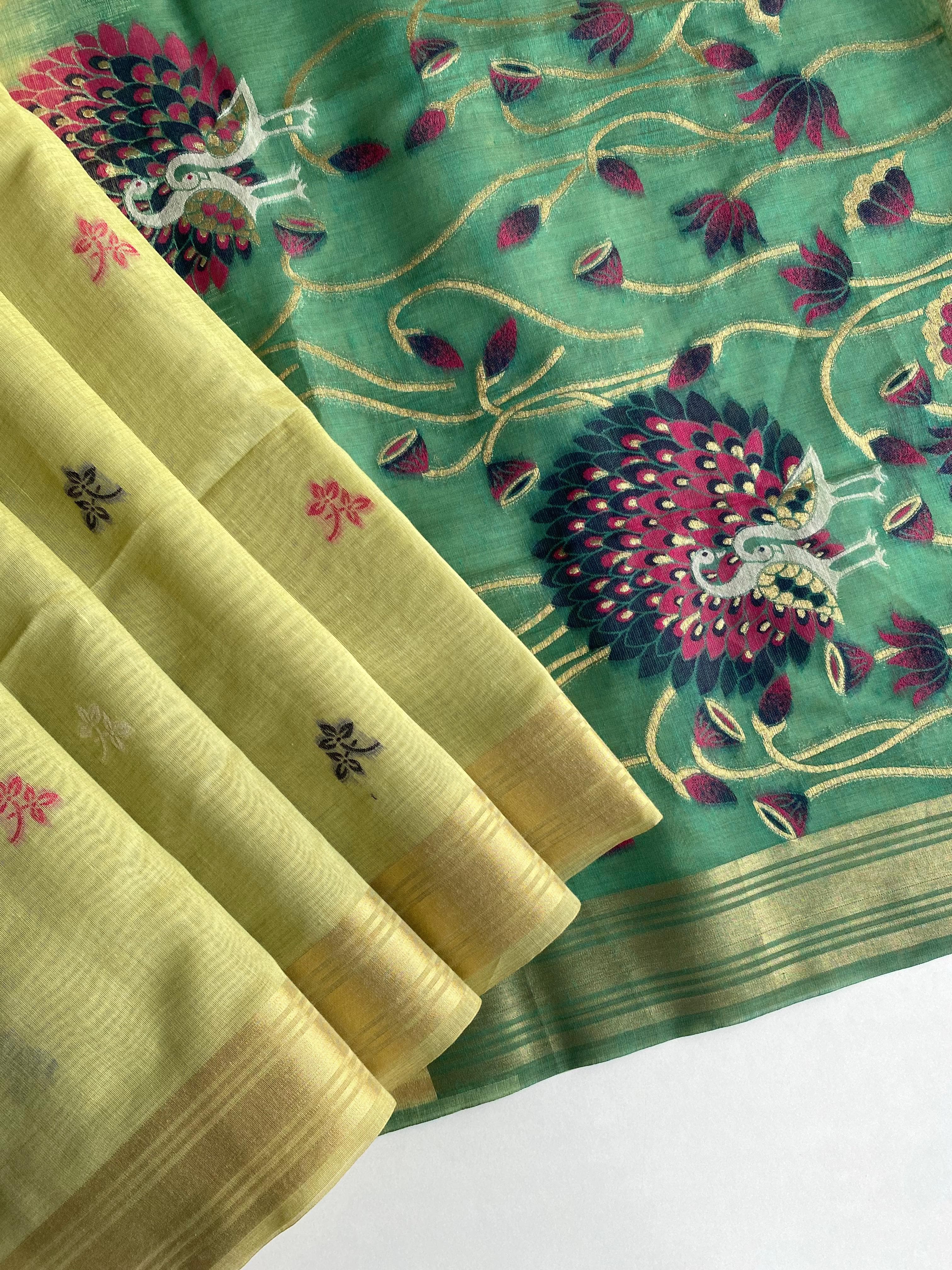 Soft pure linen sarees - Eshana Collections