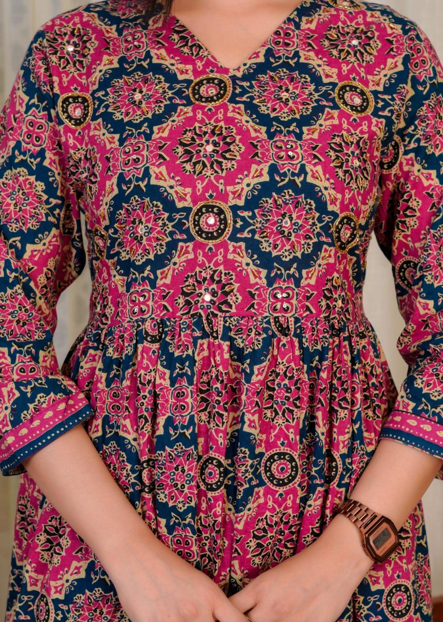 Cotton salwar in aaliya cut style - Eshana Collections
