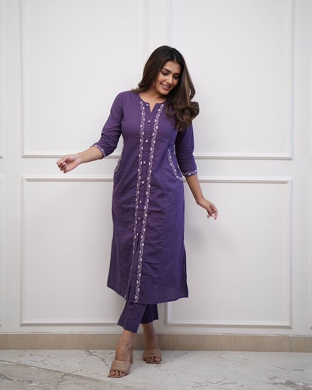 Co- ord sets with embroidery - Eshana Collections