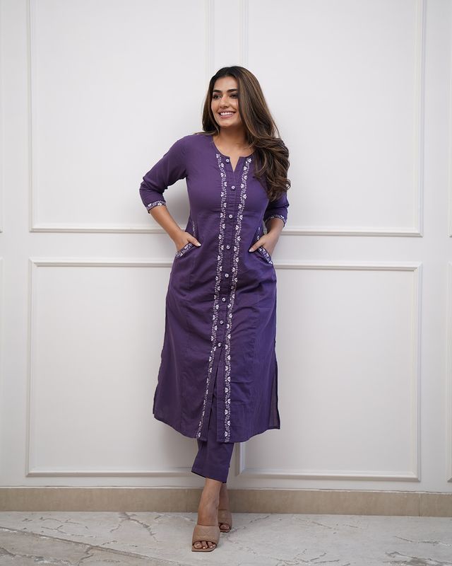 Co- ord sets with embroidery - Eshana Collections