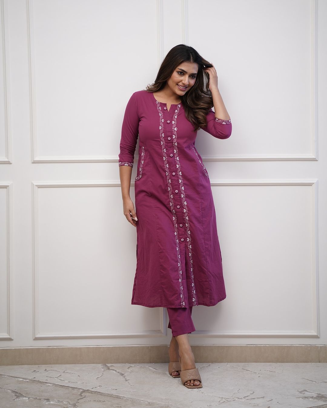 Co- ord sets with embroidery - Eshana Collections