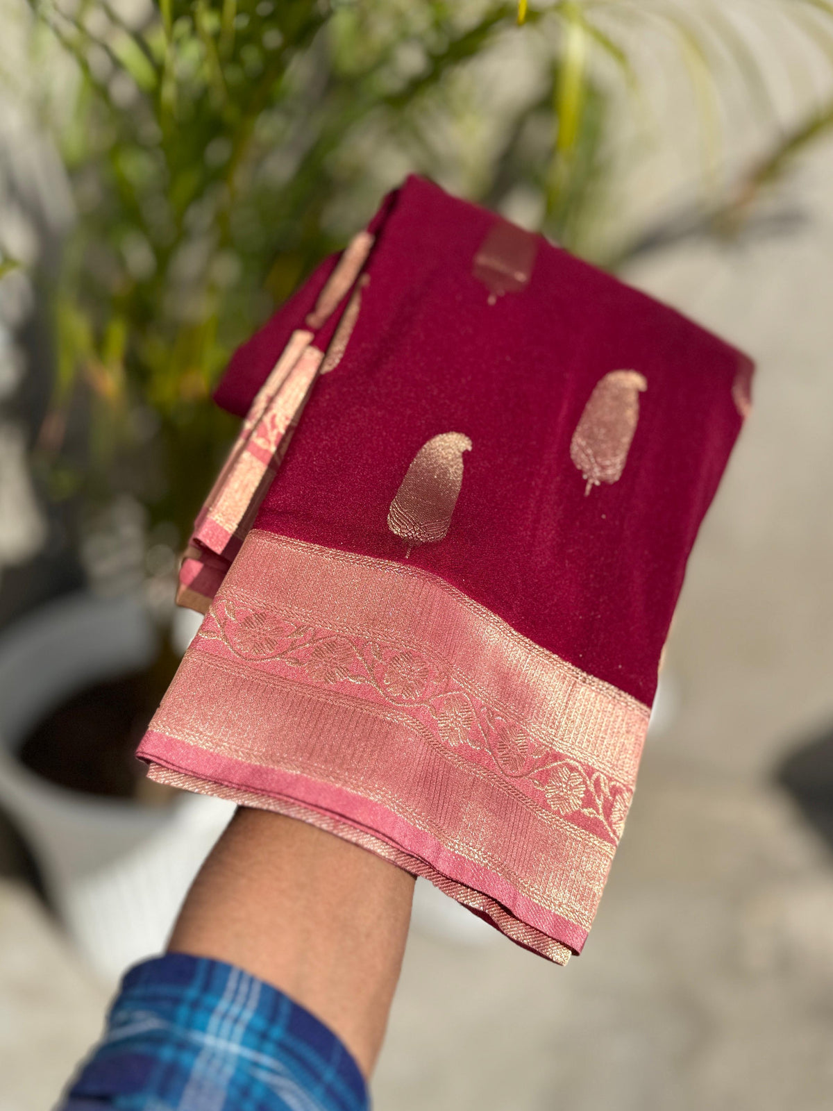 Georgette silk sarees - Eshana Collections