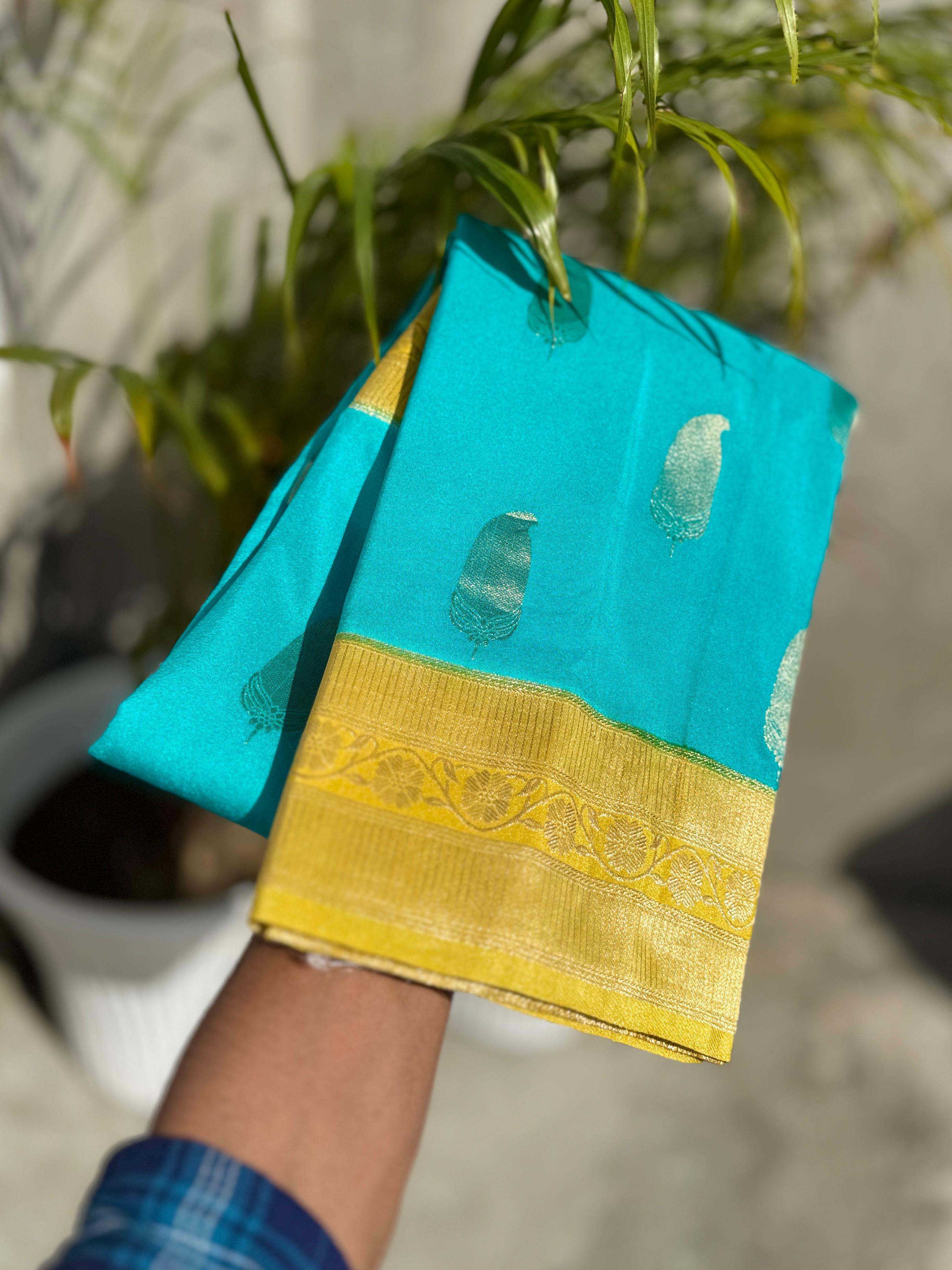 Georgette silk sarees - Eshana Collections