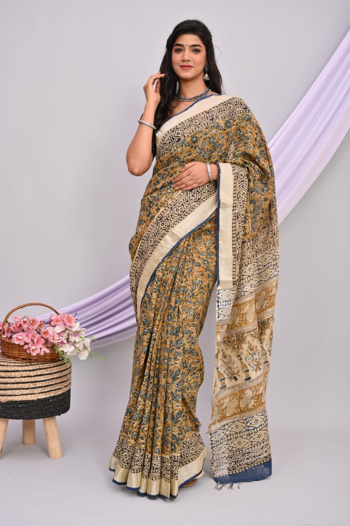 Linen Cotton Sarees - Eshana Collections