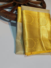 Kanchipuram Zari Tissue Vaskat Saree - Eshana Collections
