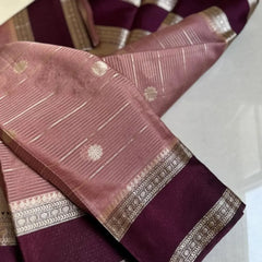 Warm Soft Silk Sarees | Contrast Blouse Included - Eshana Collections