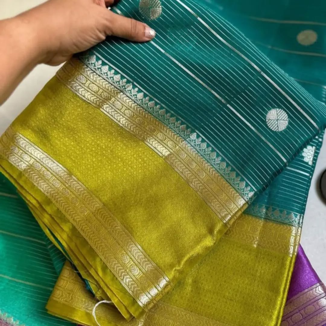Warm Soft Silk Sarees | Contrast Blouse Included - Eshana Collections