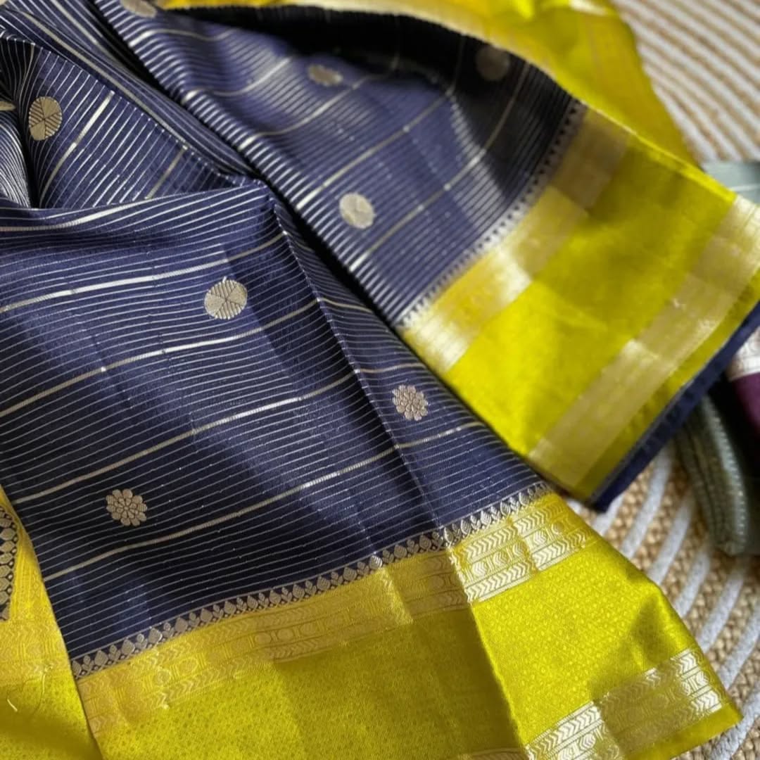 Warm Soft Silk Sarees | Contrast Blouse Included - Eshana Collections