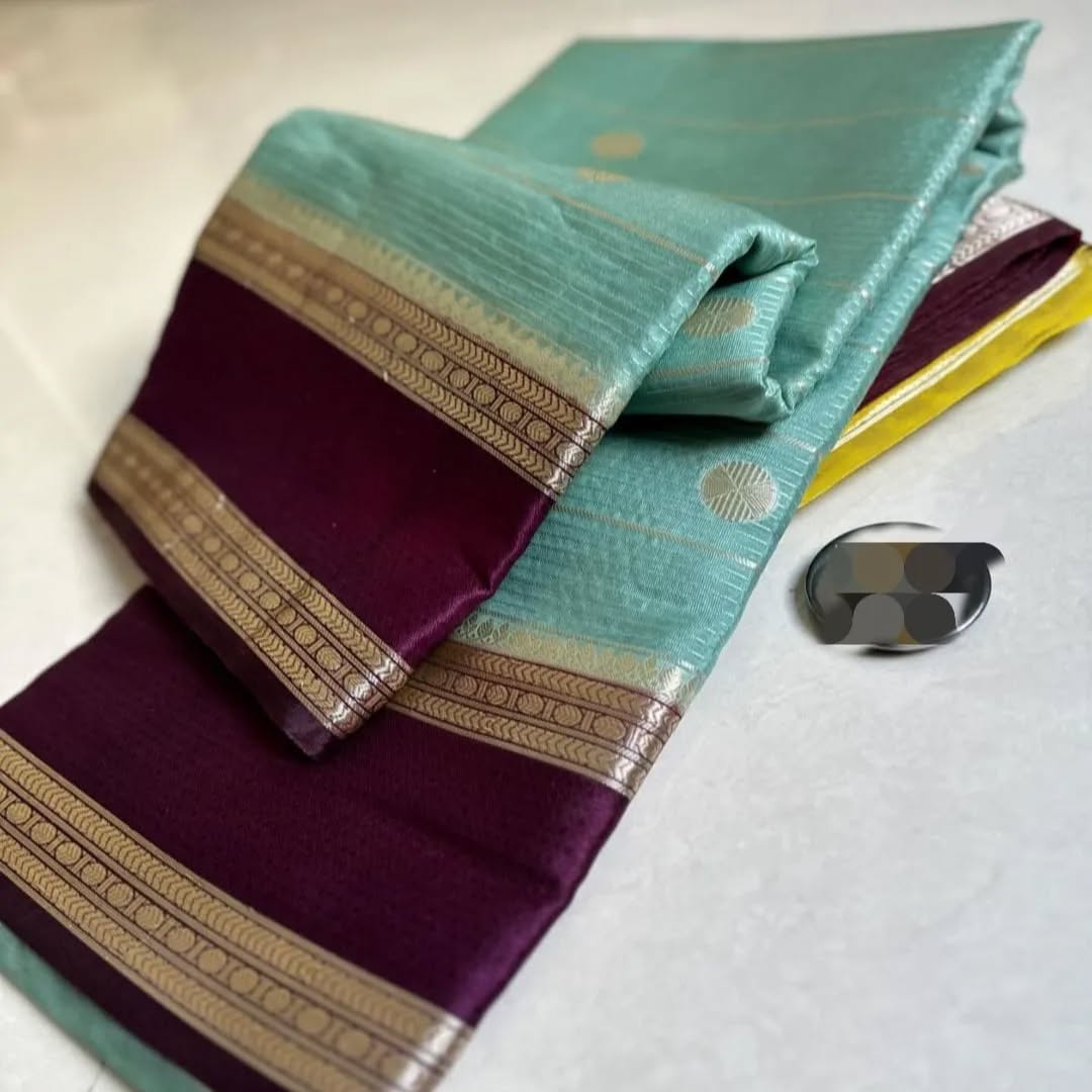 Warm Soft Silk Sarees | Contrast Blouse Included - Eshana Collections