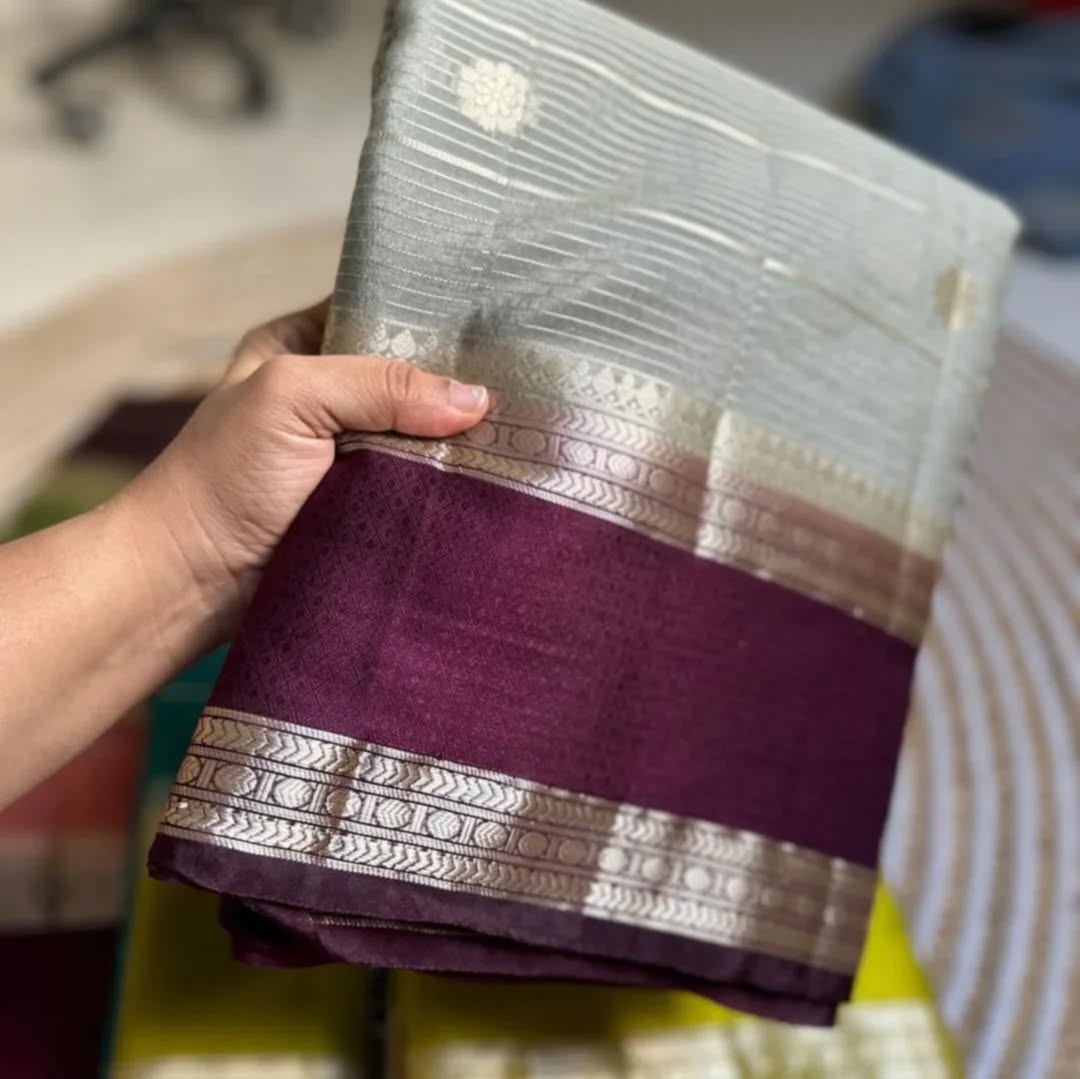 Warm Soft Silk Sarees | Contrast Blouse Included - Eshana Collections