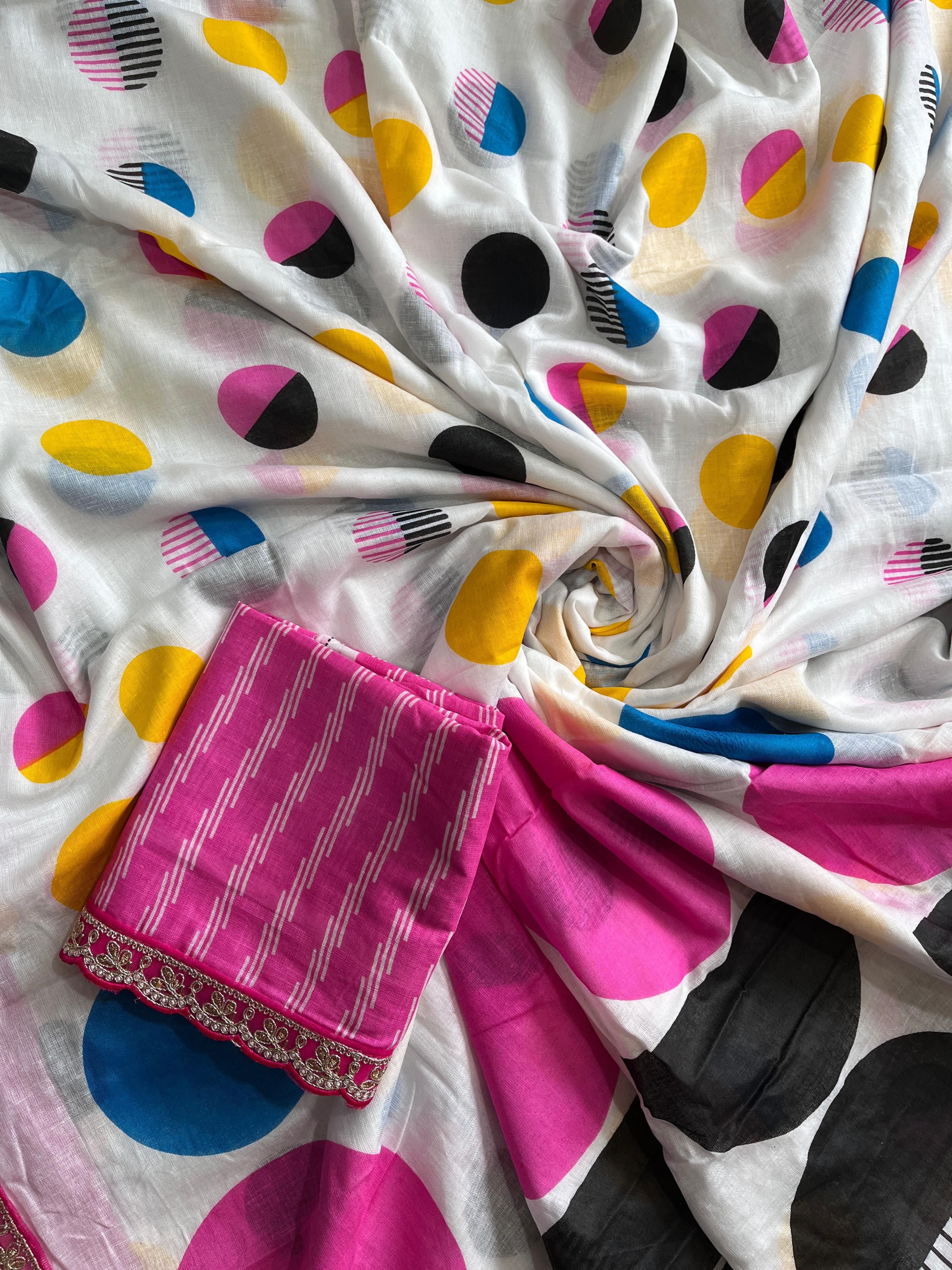 Mul-Mul Cotton Sarees - Eshana Collections