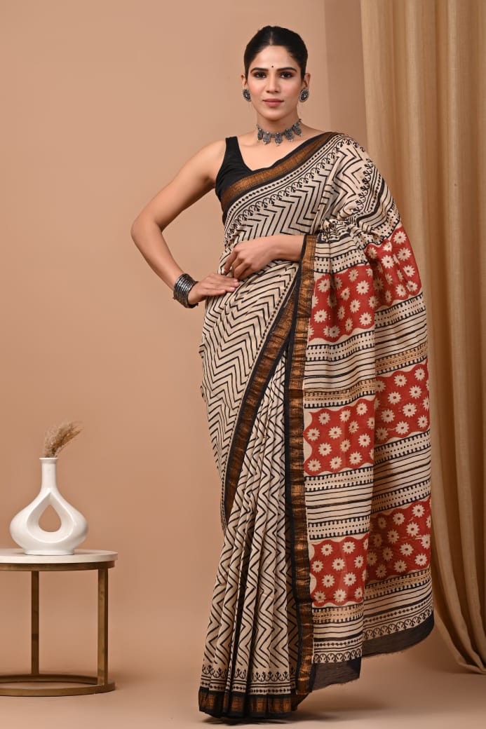 Maheshwari silk saree - Eshana Collections