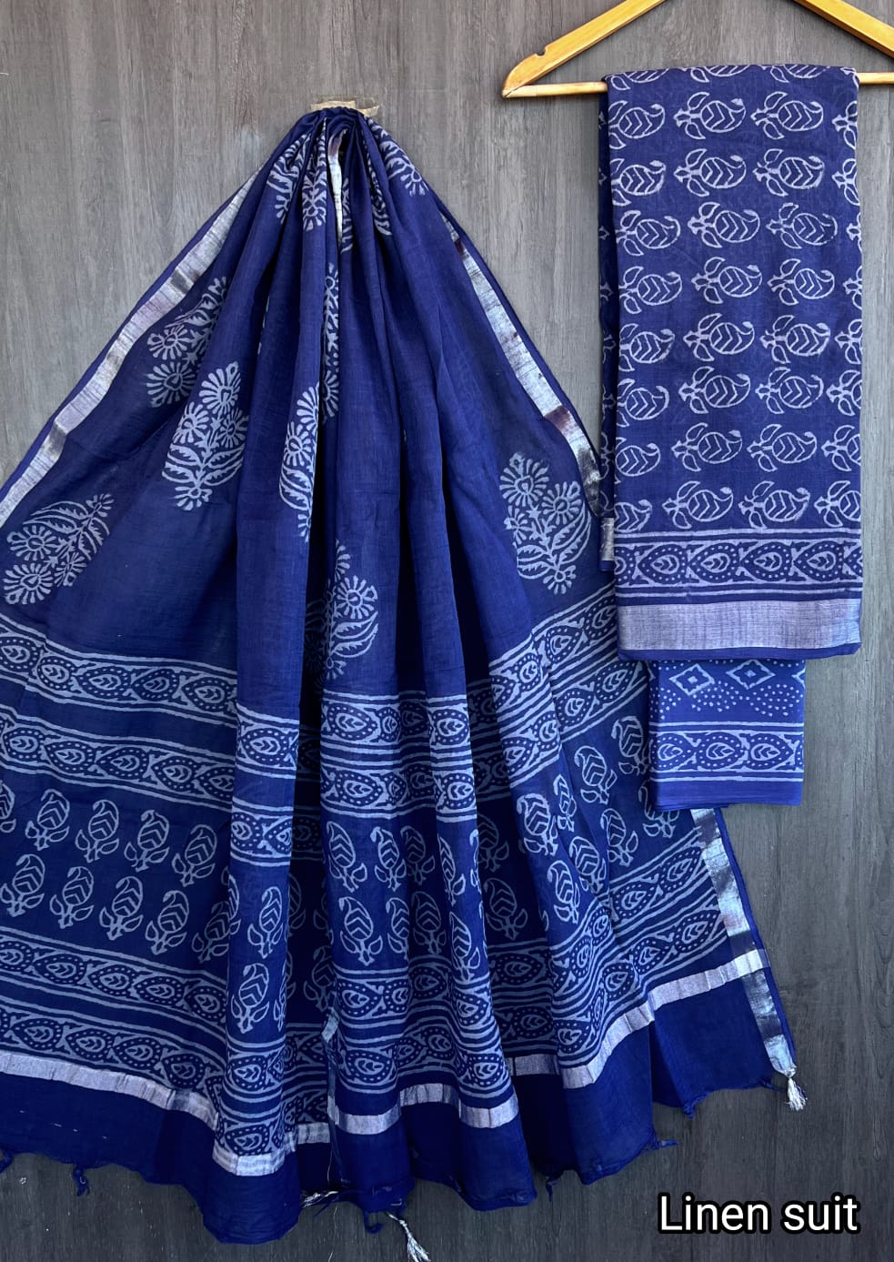 Pure linen salwar material - Eshana Collections