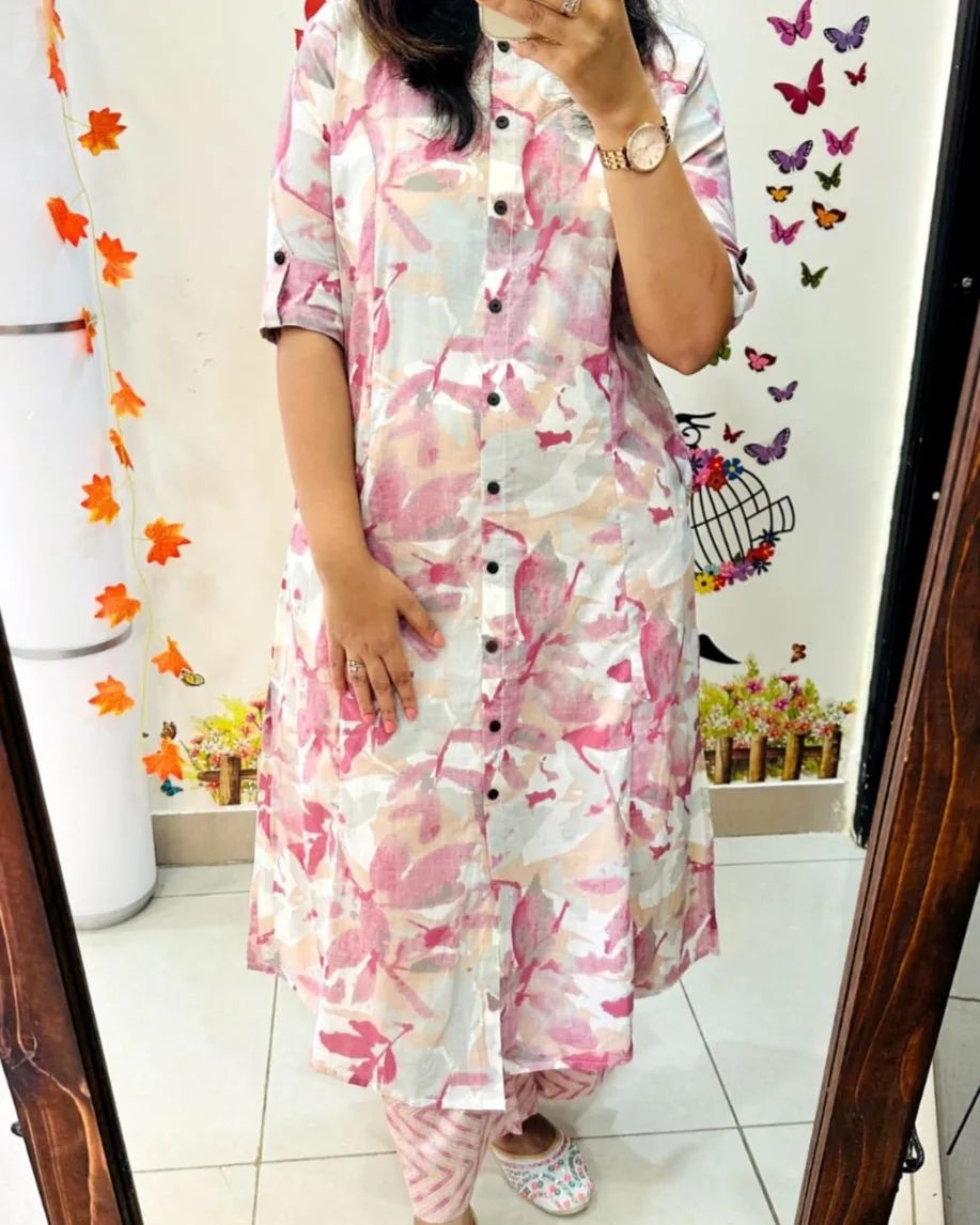 Cotton Kurti palazzo set - Eshana Collections