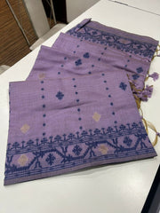 PURE SOFT JAMDANI MUNGA COTTON SAREE - Eshana Collections