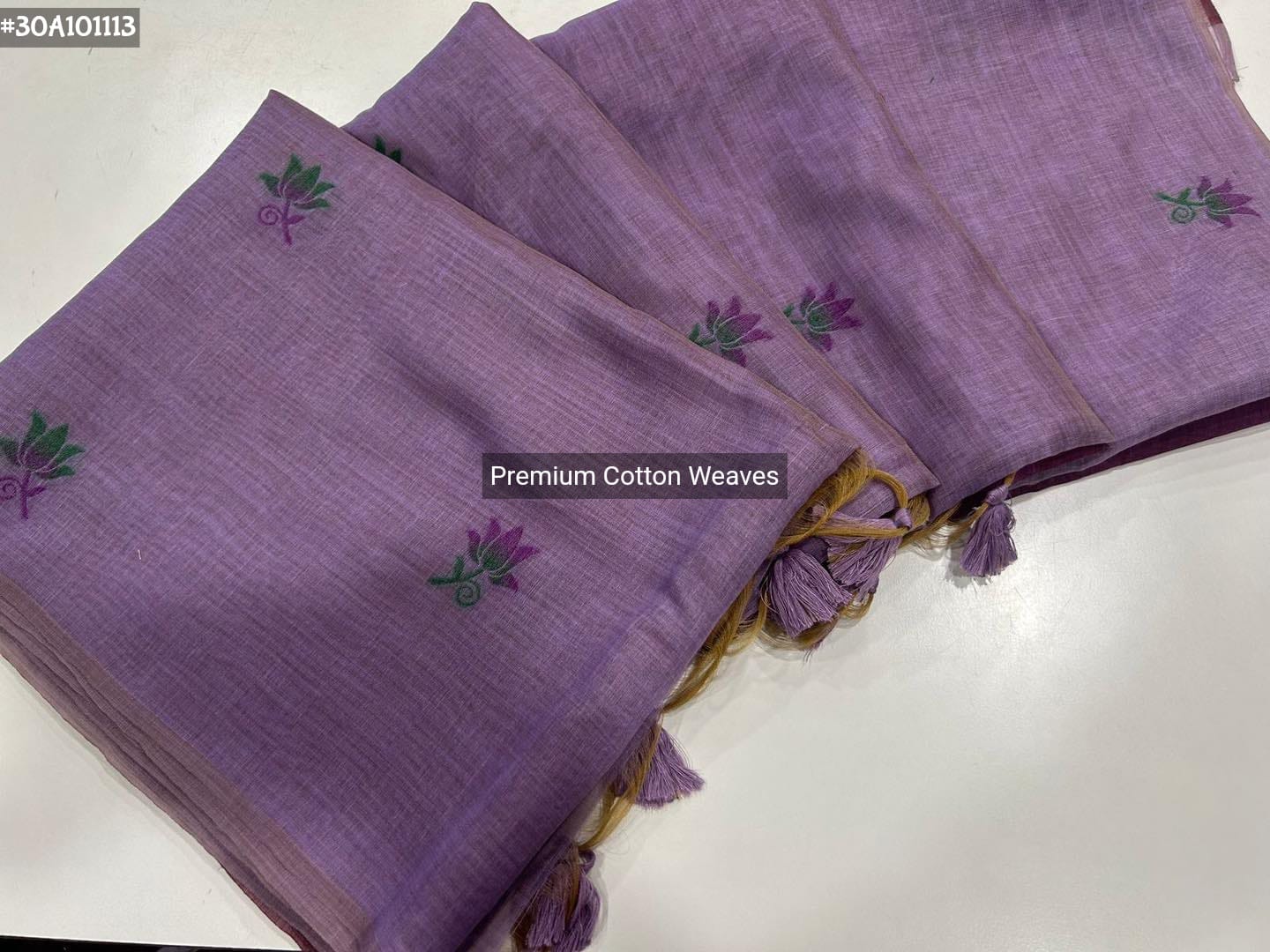 Cotton sarees in pichwai weaving - Eshana Collections