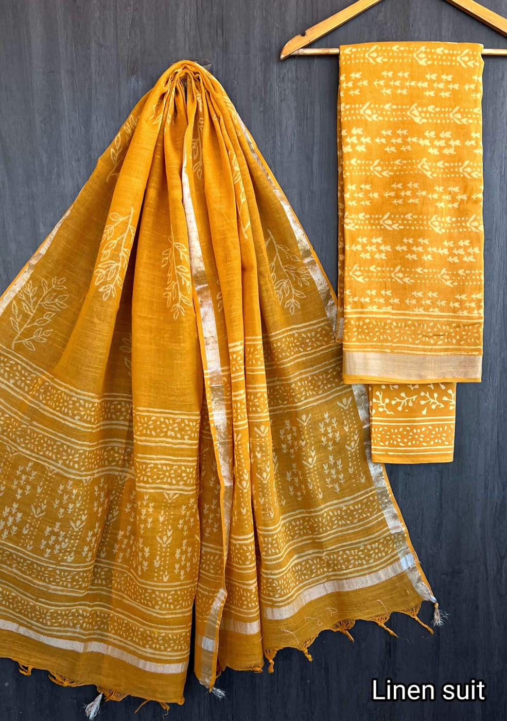 Pure linen salwar kameez material - Eshana Collections