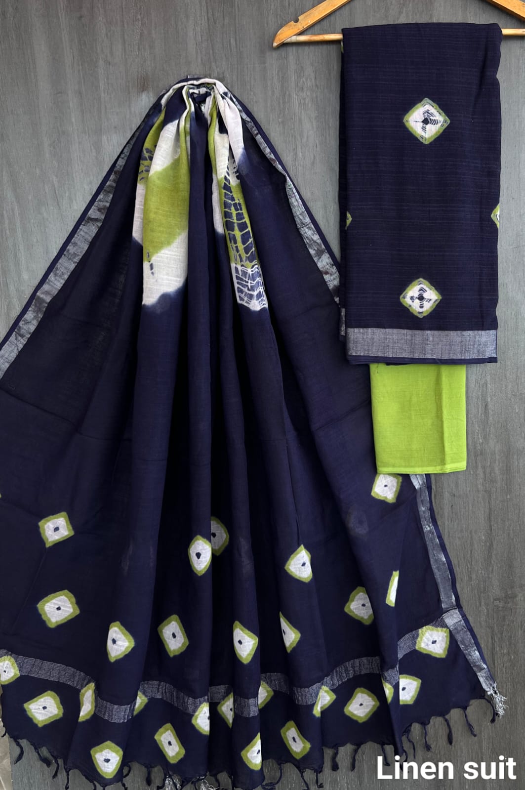 Pure linen salwar kameez material - Eshana Collections