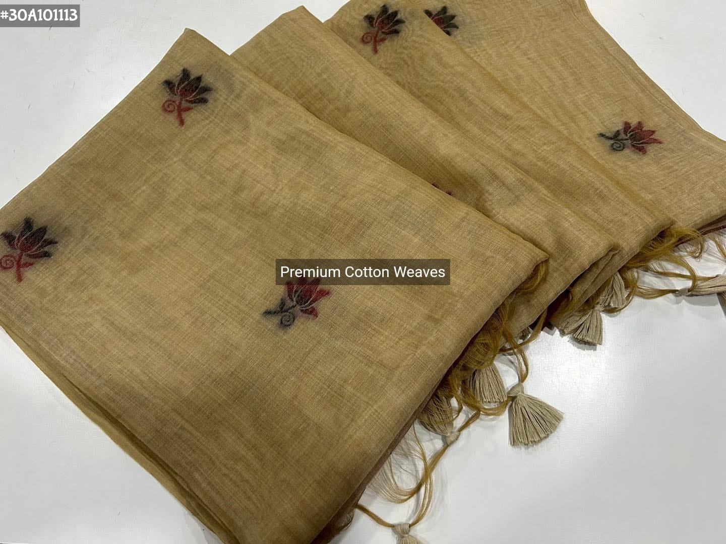 Cotton sarees in pichwai weaving - Eshana Collections