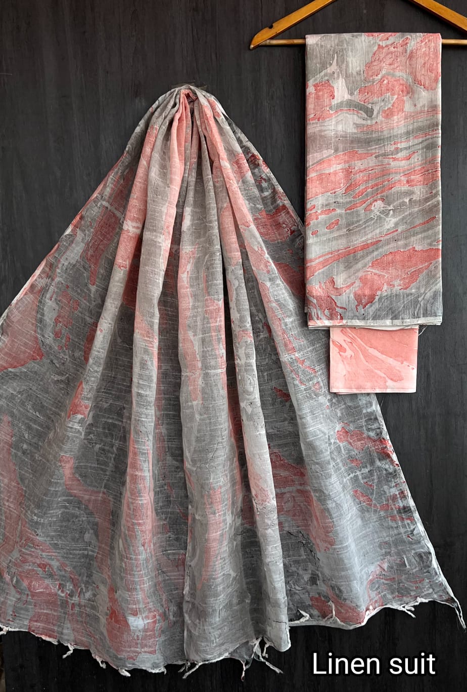 Pure linen salwar kameez material - Eshana Collections