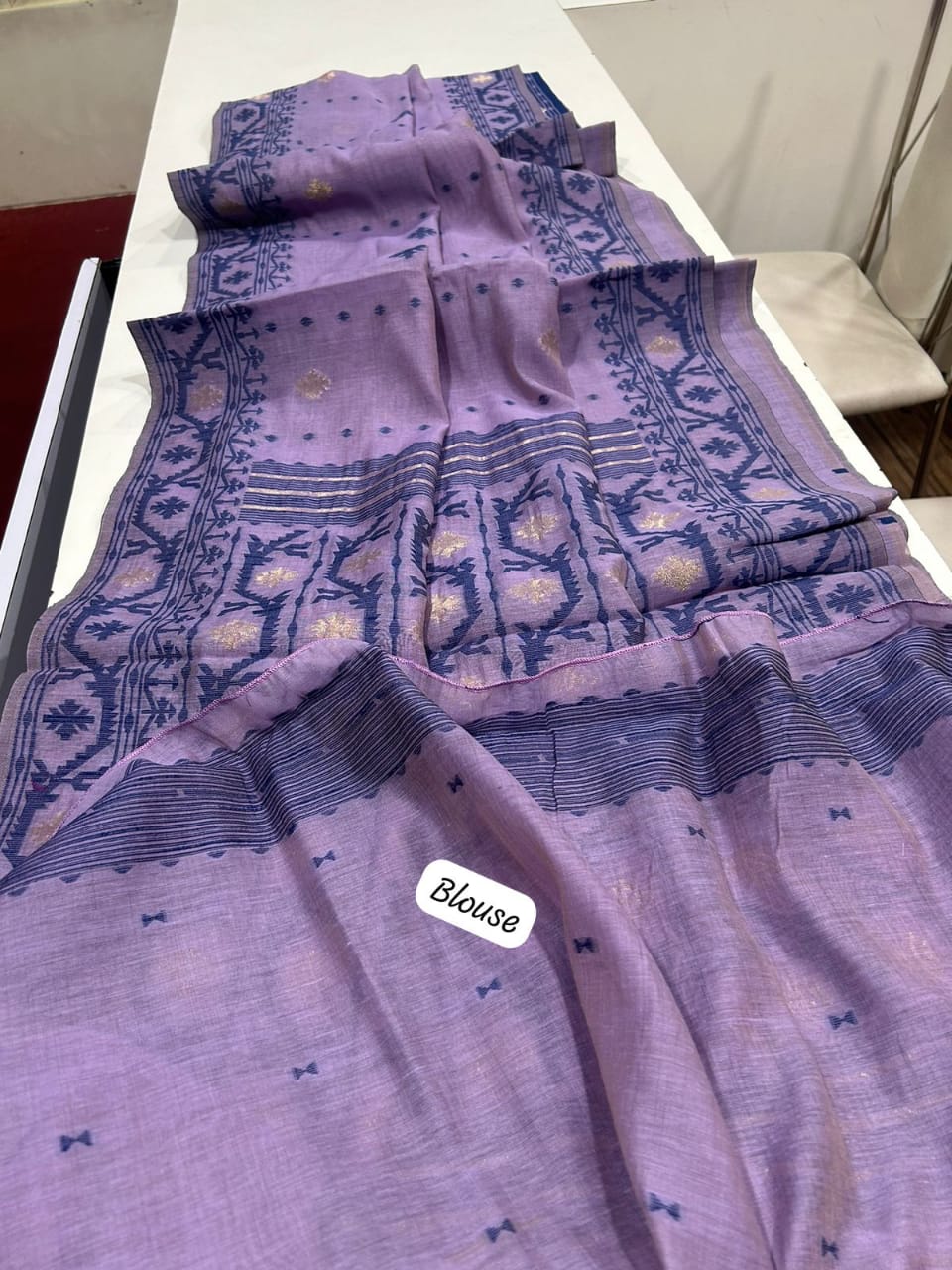 PURE SOFT JAMDANI MUNGA COTTON SAREE - Eshana Collections