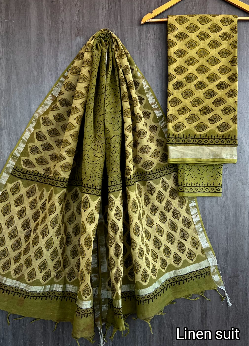 Pure linen salwar material - Eshana Collections