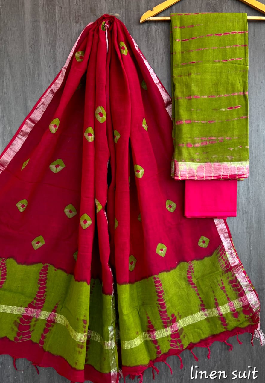 Pure linen salwar material - Eshana Collections