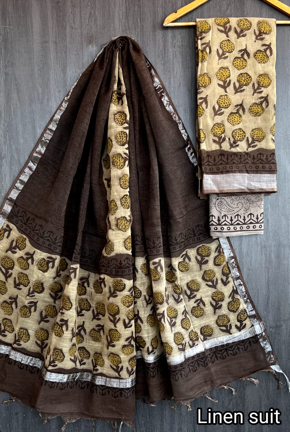 Pure linen salwar material - Eshana Collections