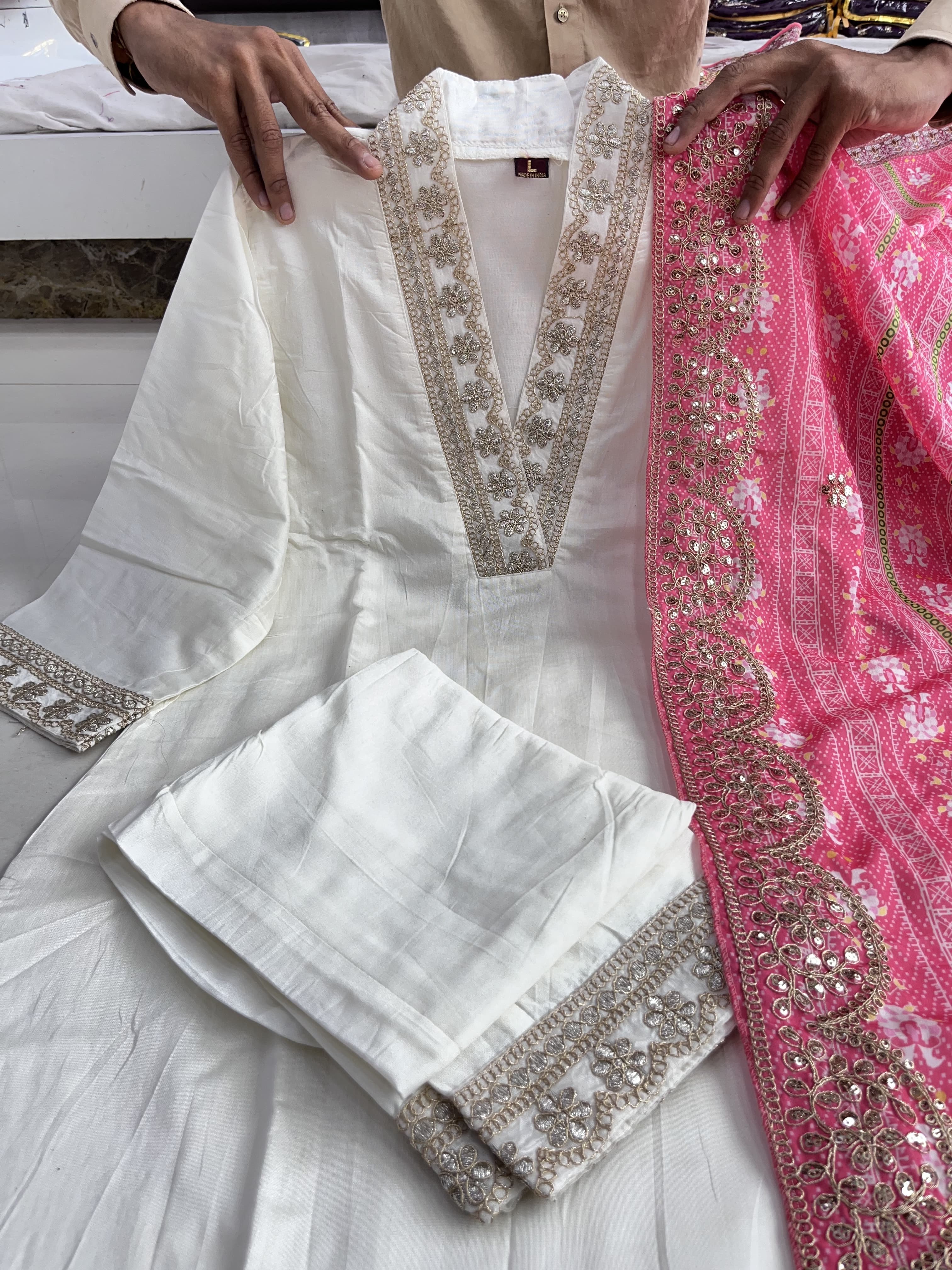 White salwar set - Eshana Collections