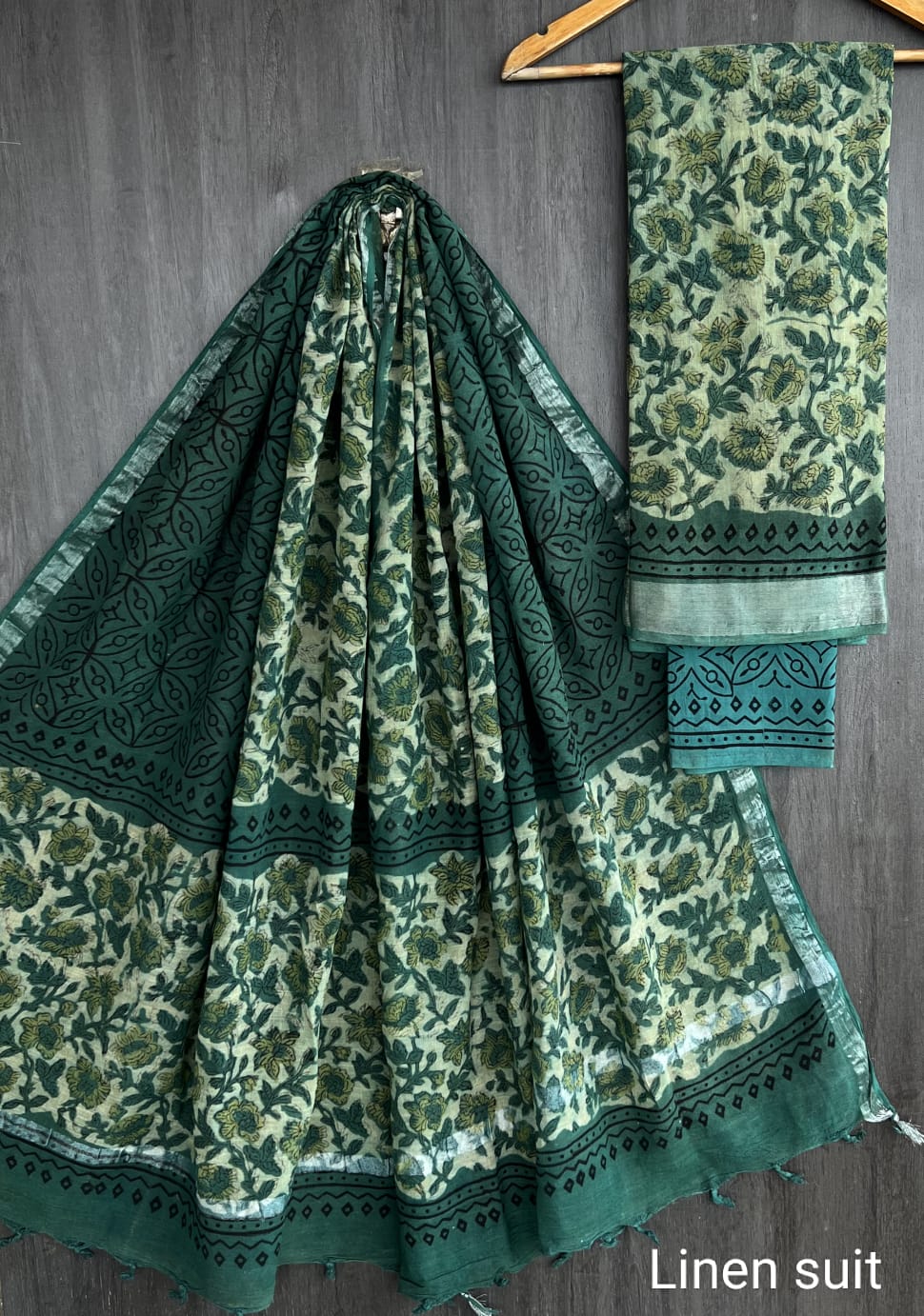 Pure linen salwar kameez material - Eshana Collections