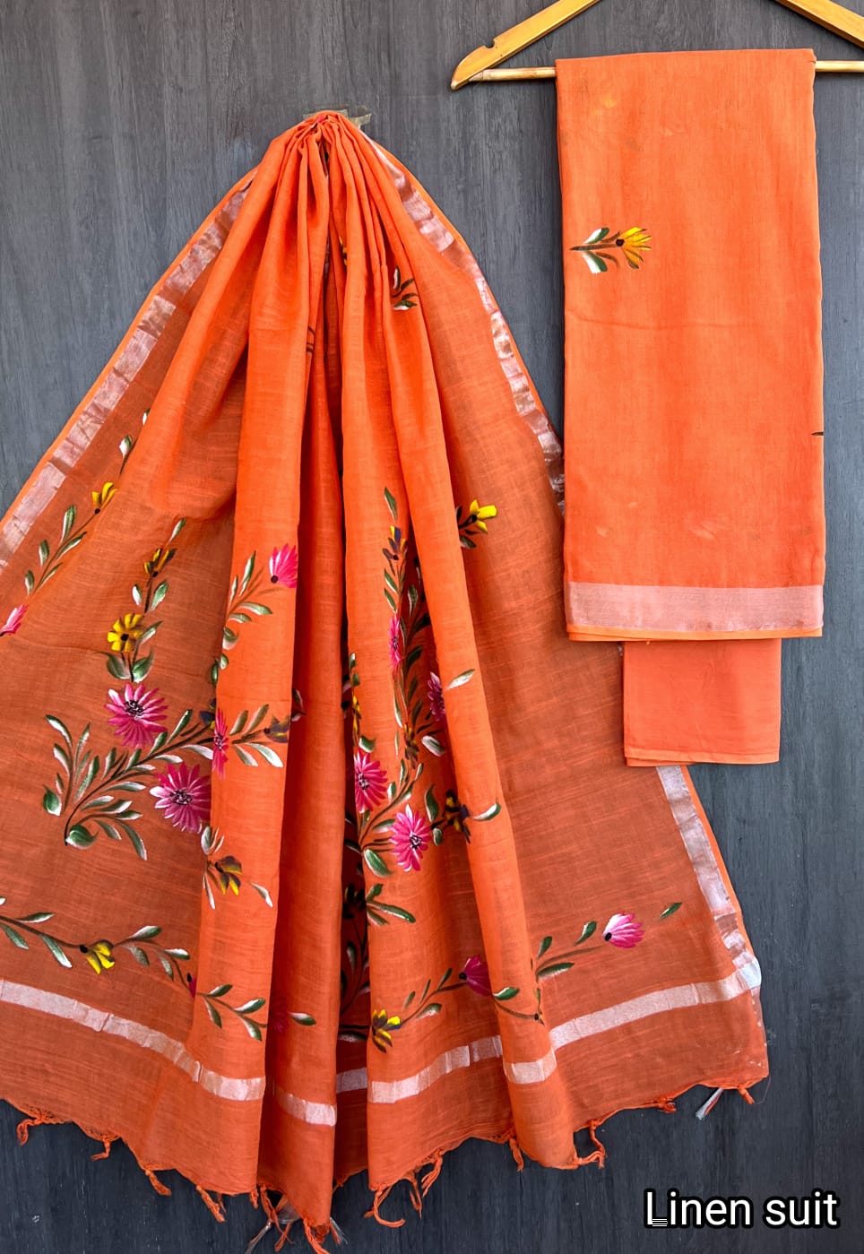 Pure linen salwar material - Eshana Collections